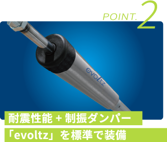 POINT.2 耐震性能+制振ダンパー「evolts」を標準で装備