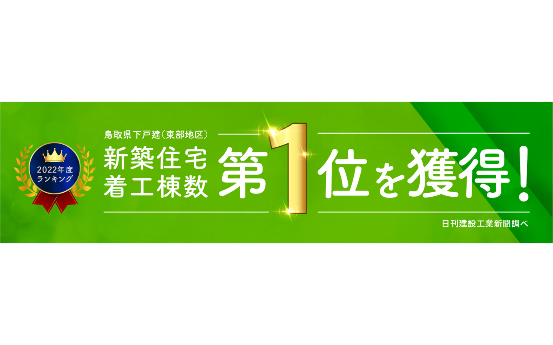 着工棟数１位獲得のお知らせ✨